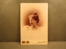 Victorian Antique Cabinet Card Photo of a Young Woman