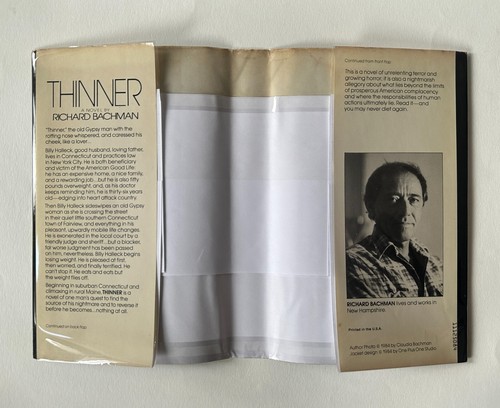STEPHEN KING As Richard Bachman THINNER | 1984 BCE Hardcover/Dust Jacket VG-/VG- - Picture 12 of 19