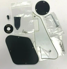A22 New LP Style White 3 Ply Pickguard, Bracket, Control Cavity, Cover 7pc Set