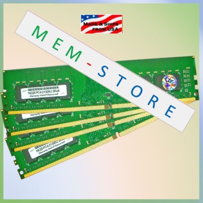 64GB 4x 16GB DDR4 2666MHz UDIMM RAM Compatible w/ B550 PG Velocita Motherboard