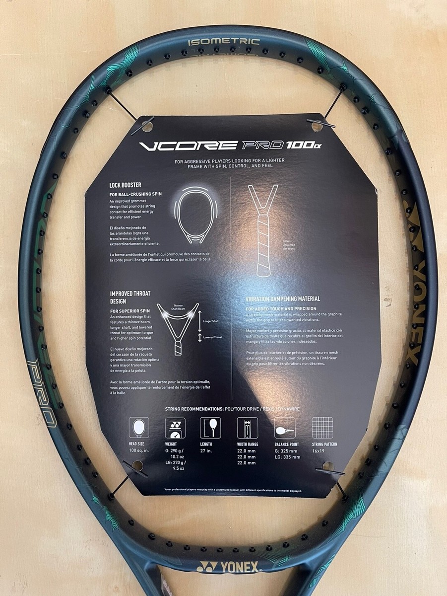 Yonex VCORE Pro 100α Tennis Racquet Racket 100sq 270g G2