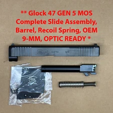 Glock 47 MOS 9mm Gen5 OEM Complete Slide Barrel Spring Assembly Brand New G47