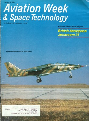 1983 Aviation Week & Space Technology Magazine: Yugoslav/Romanian IAR.93 Fighter