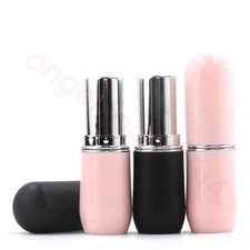 Lots Black/Pink Rubber  Round Empty lip gloss tubes lip balm bottles DIY 12.1mm