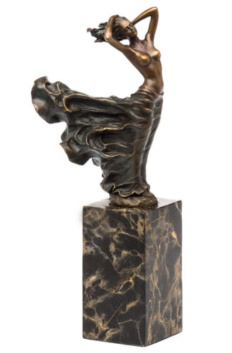 Escultura escena señora vestido bronce estilo antiguo figura estatua - 33cm - Imagen 1 de 5