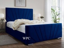 Image of Luxury Plush Velvet Sunrise Bed, Bed Frame, Upholstered Bed In All Sizes