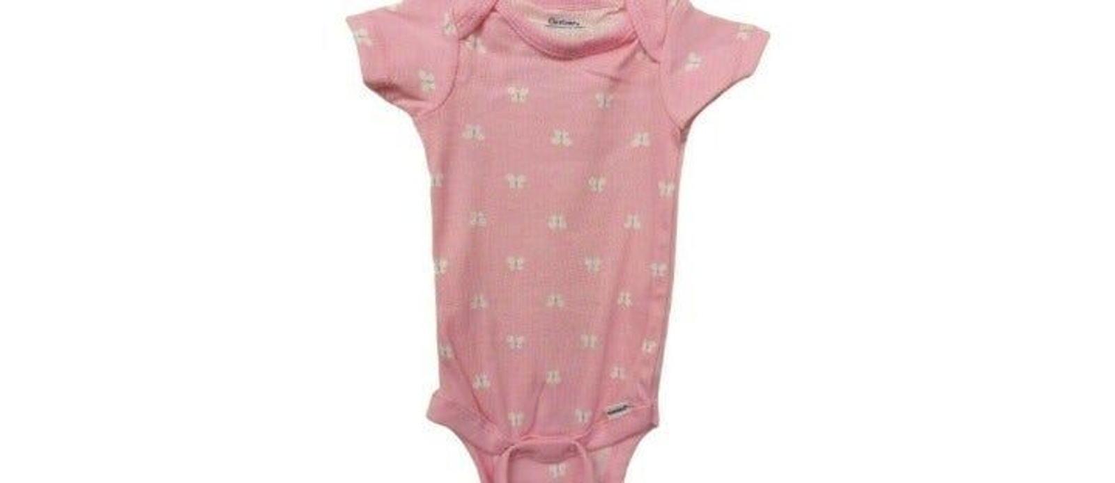 Lot of 3 Gerber Bodysuits-0-3M-Short Sleeves-Butterfly-Floral-Pink-Green