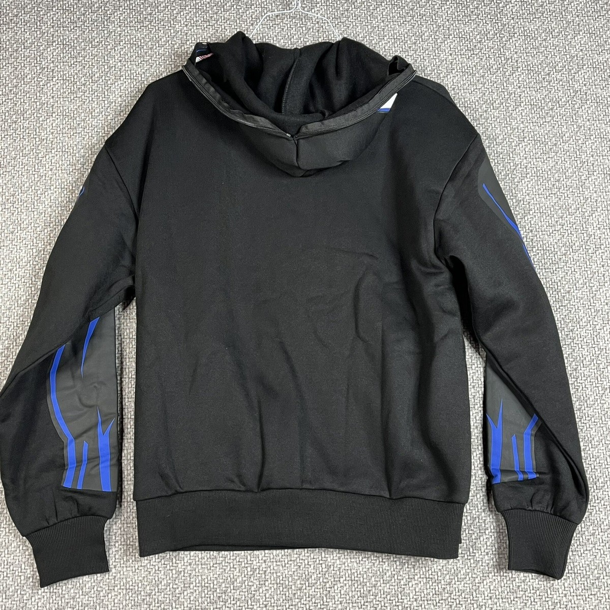 Marvel Venom Zip Up Hoodie Over The Face Mask - Black Men's LARGE