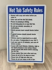 Hot Run Safety Rules Metal Sign 8x12 Inches Water Safety Swimming Jacuzzi