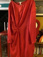 Stunning H&M Red Silky Feel Dress BNWT Bright Red