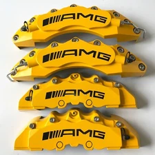 Yellow AMG Car Disc Brake Caliper Covers Front &Rear Fit for Benz C300 E320 E350
