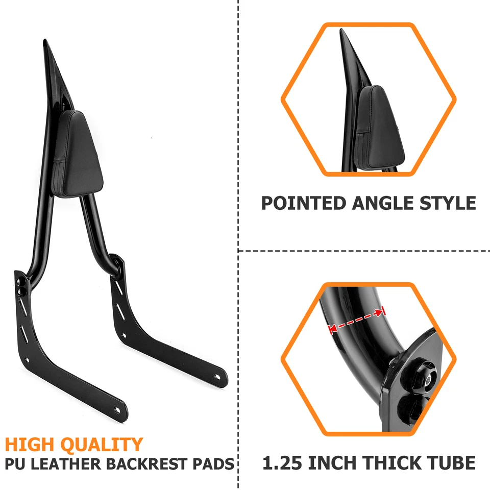 Respaldo de pasajero Indian Scout 24" altura barra Sissy para Scout Sixty 2016-2024 Foto 3 de 4