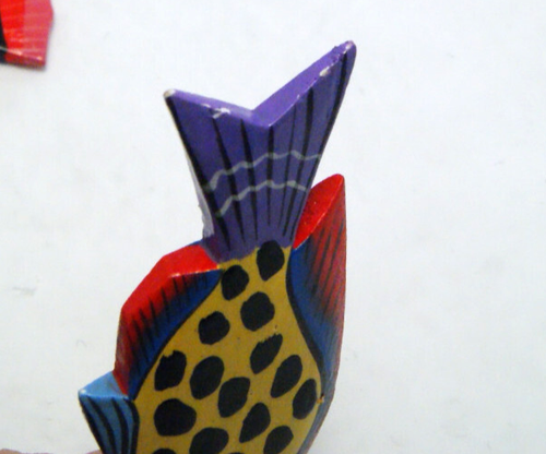 23 Hand Carved Wood Tropical Fish Wooden Ornaments Nautical Painted Decor READ - Picture 12 of 19