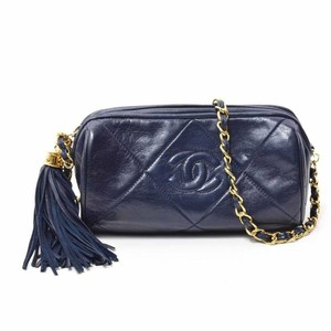 chanel blue crossbody bolsa