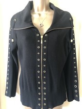 Cache Full Zip Embellished Sweater Jacket Small Gorgeous 