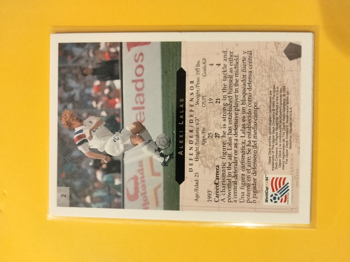 ALEXI LALAS #2 Heroes All Star Set USA soccer card⚽ 1994 Upper