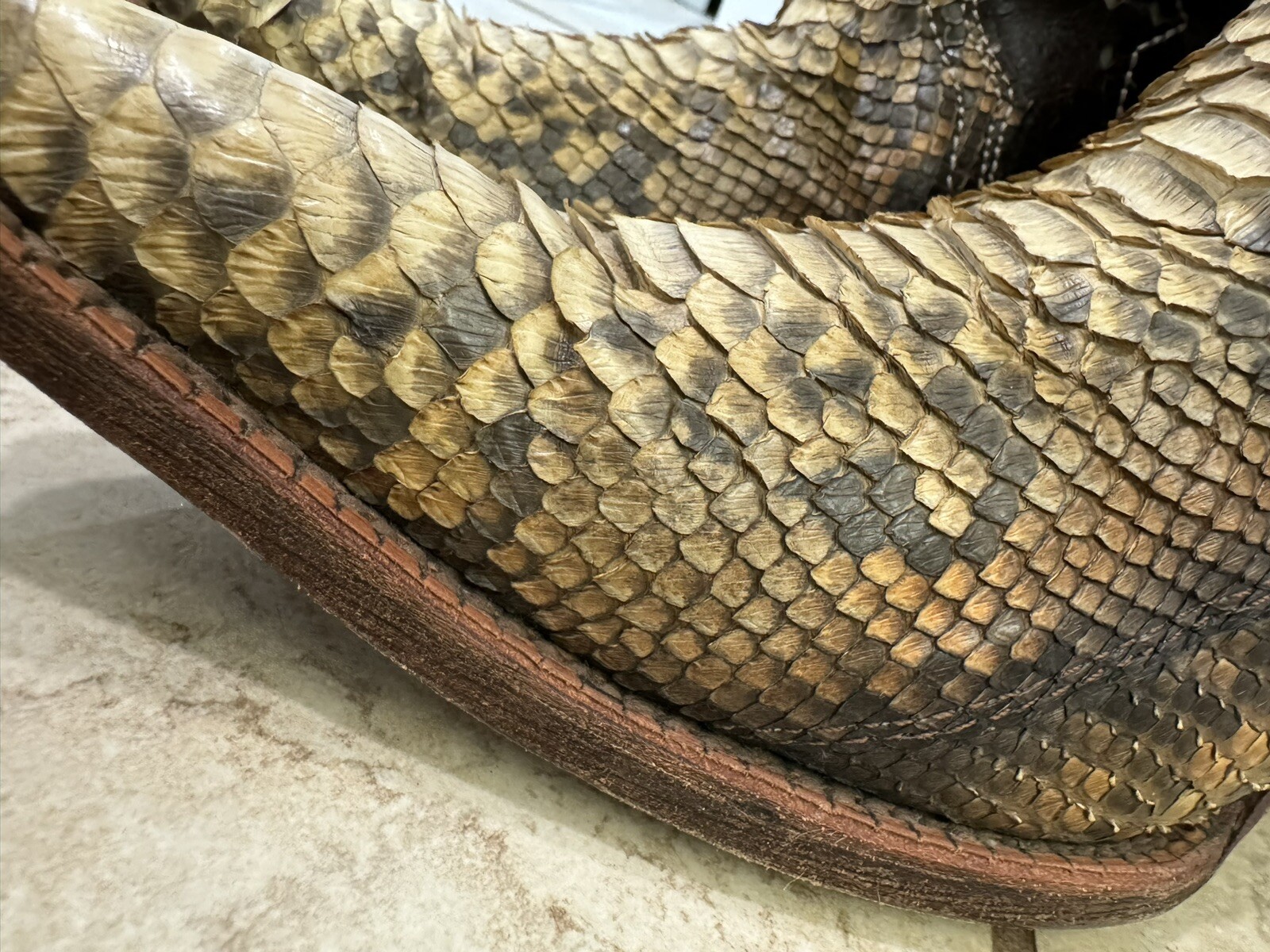 Corral Boots Genuine Python Snake Leather Western… - image 10