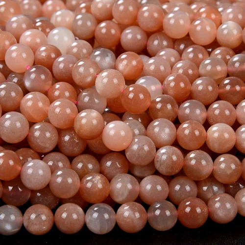 Natural Sunstone Gemstone Grade AAA Round 6MM 8MM 10MM Loose Beads (D155) - Picture 3 of 3