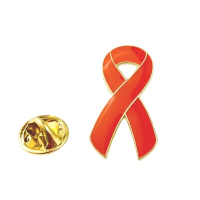 COPD Awareness Band Pin für Leukämie Blutkrebs Multiple Sklerose orange