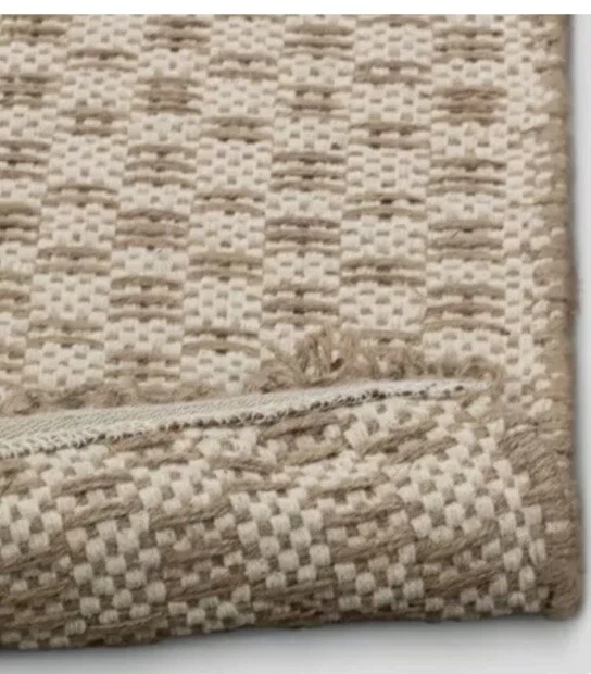 34" x 20" Jute Check Printed Kitchen Rug Natural - Threshold - Image 2 of 4