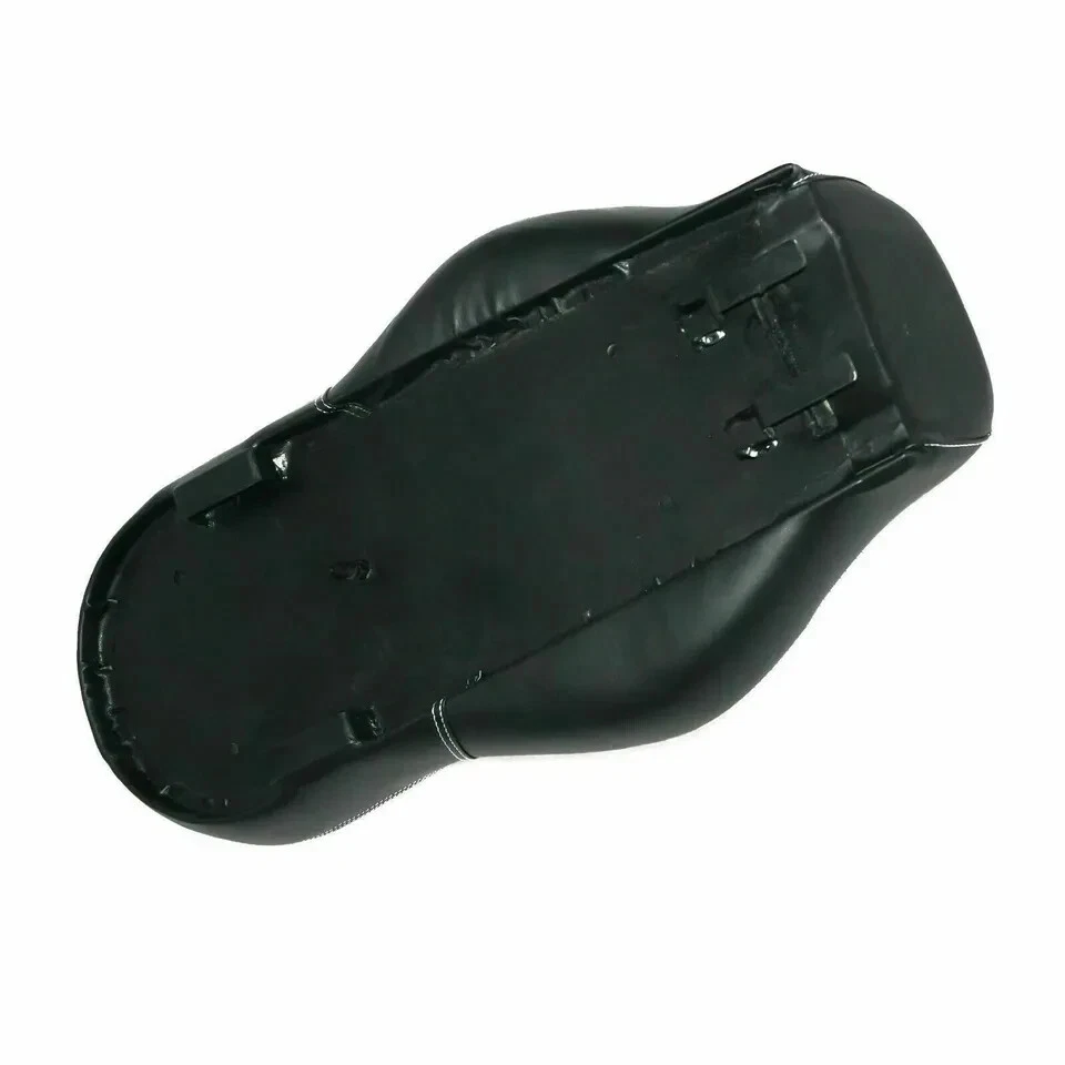 Fits for Royal Enfield Interceptor Custom Cushioned Dual Seat White Stitched - Imagem 4 de 4