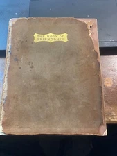 The Book Of Friendship by Cora Parker (leather, 1902), hand colored, +ephemera