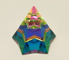 Vintage Iris Arc Rainbow Crystal Pyramid Table Top Mint Condition