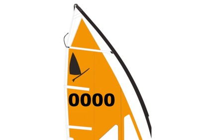 Windsurfer LT Segelnummer 4-stellig / Set schwarz