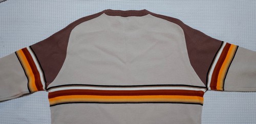 ROB WINTER Maglione Vintage Uomo XL Acrilico Retro Righe Hipster SPEDIZIONE GRATUITA - Foto 2 di 3