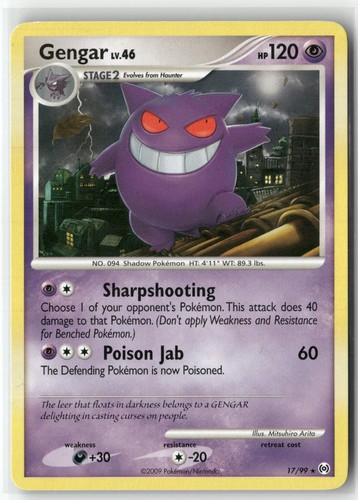 Gengar 17/99 Rare Arceus Pokemon LP