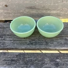 Two Vintage Fire King Jadeite Oven Ware 5" Chili Soup Cereal Bowls 🔥🔥🔥