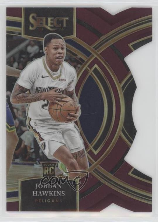 2023 Select Premier Level Maroon Prizm Die-Cut /175 Jordan Hawkins Rookie RC 6m7