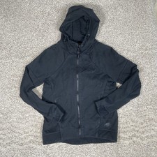 Nike Tech Hoodie Womens Small Black Full Zip Fleece Sweatshirt Hoody Gym