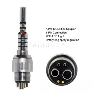 Dental Handpiece MULTIflex Coupling Fit Kav 6 Pin Fiber Optic LED 465LRN Coupler