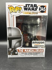 Funko Pop! Figura Vinilo Abovedada Exclusiva de Star Wars 345 The Mandalorian Amazon