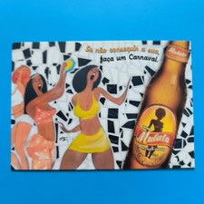 MULATA BIRRA CARTOLINA PUBBLICITARIA A COLORI