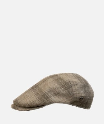 Peaked British Leinen Panizza Schirm mit Visier, beige gemustert PEAKET.116