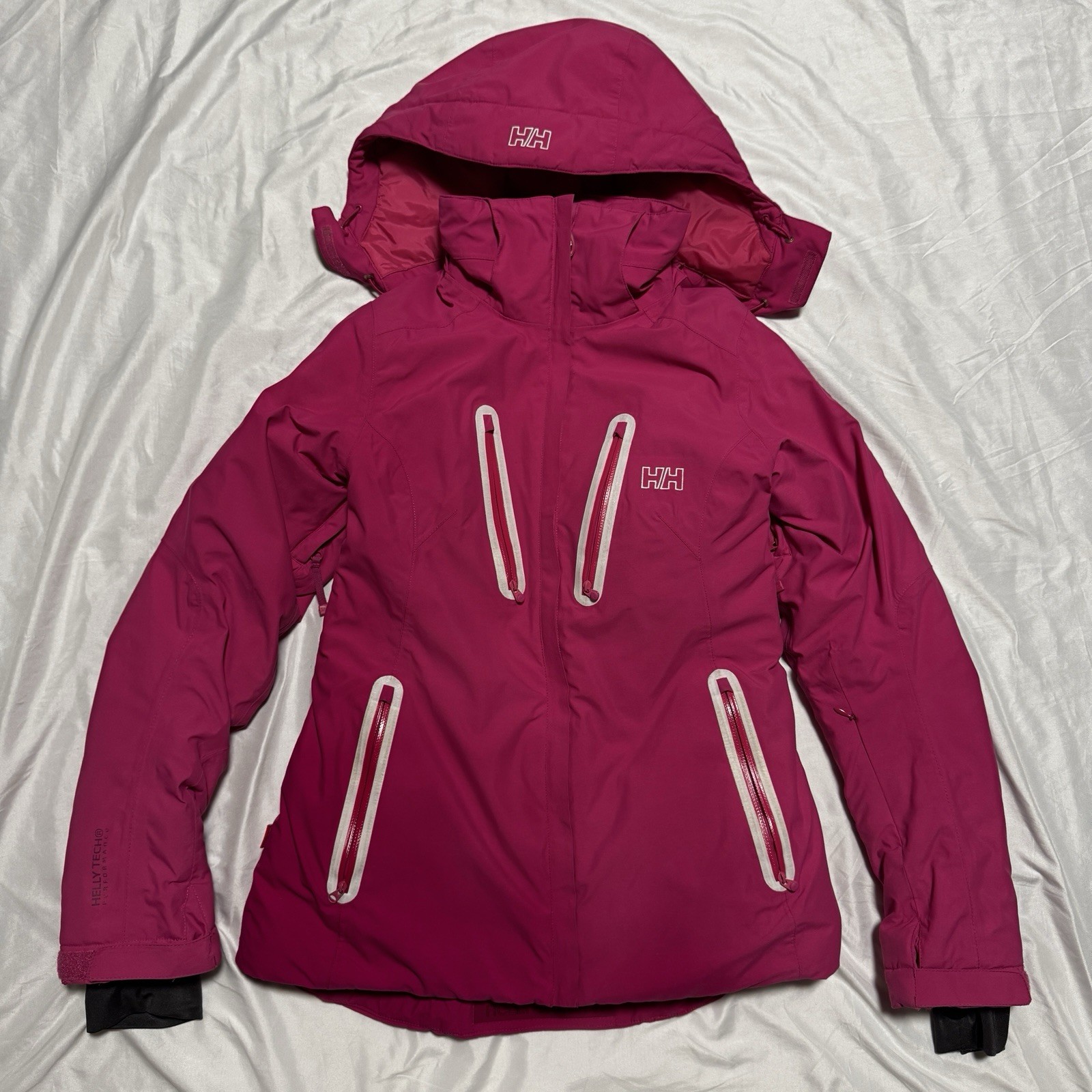 Chaqueta de esquí Helly Hansen para mujer Motion rosa intenso talla pequeña RECCO aislada elástica