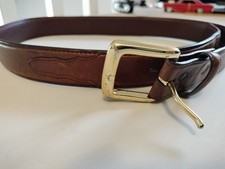 Vintage 3 D Full Grain Leather Brown Western Belt Size 36