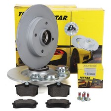 TEXTAR Bremsscheiben Ø249mm Radlager Beläge für CITROEN C3 C4 PEUGEOT 207 hinten