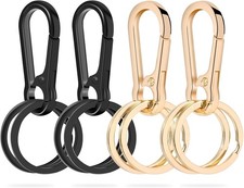 4PCS Metal Keychain Clip Hook Keychain Keyring Key Chain Ring Clip Holder for Ca