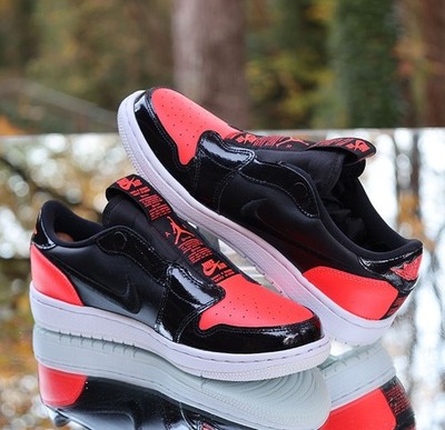 Nike Air Jordan 1 Low Slip Infrared Bred Women's Size 7 Custom