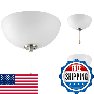 Progress Lighting 2-Light Ceiling Fan Light Bravo Collection Indoor P2650-01Wb