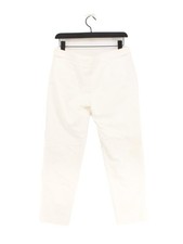 Mango Women's Suit Trousers UK 10 White Cotton