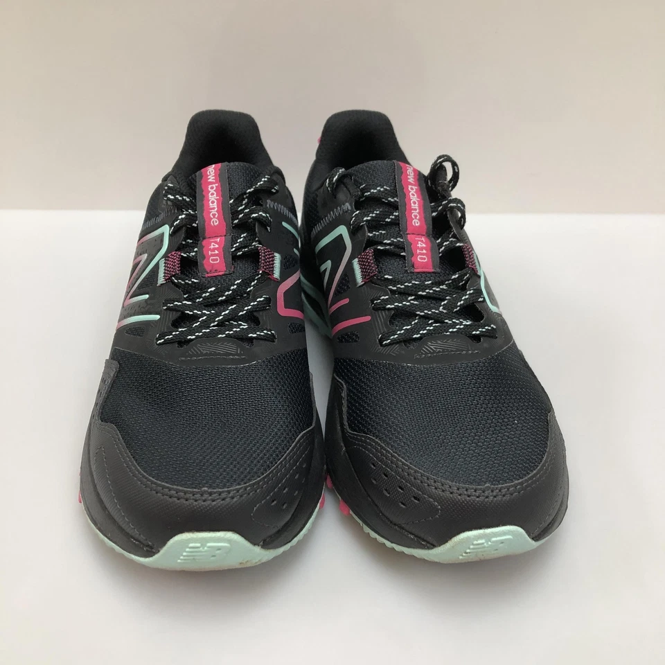 New Balance Shoes Womens Size 7 Black Pink Teal 410 Trail Running Sneakers Logo - Image 3 of 4