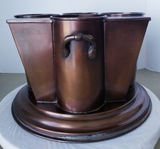 Vintage ODI Wine Chiller 4 Bottle Cooler Art Deco Style India Copper & Brass ?