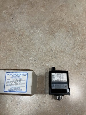 MACROMATIC SOLID STATE TIME DELAY RELAY MODEL SS-51622-10 OFF DELAY, INPUT120VAC