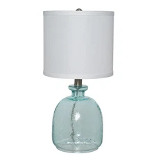 20687-000 Textured Glass Table Lamp, Desk Lamp for Office, Dorm, or Bedroom, ...