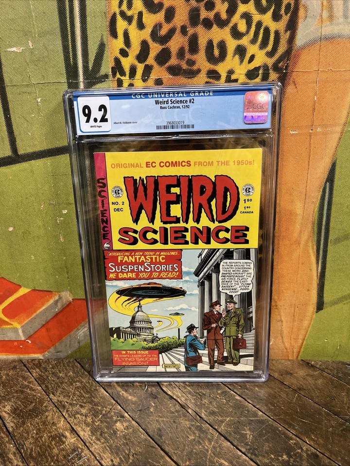 A near-mint 1992 EC Comics reprint of the legendary 'Weird Science' — one of the most influential sci-fi anthology comics ever published, graded 9.2.