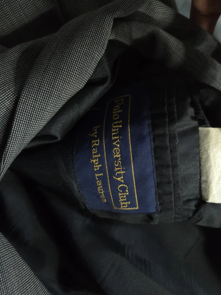 Traje Polo Ralph Lauren Hombre 42R Pantalones 36x32 Club Universitario Gris Texturizado Completo Foto 2 de 4